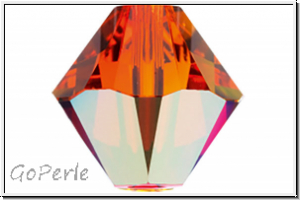 Swarovski Bicone 5328, 4mm, 237AB - fire opal, AB, 25 Stk.